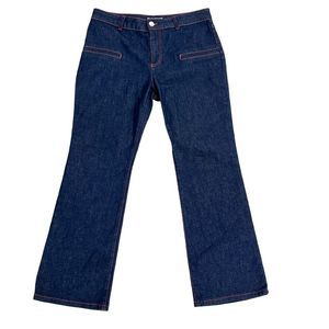 Altuzarra Jeans IT42 dark wash contrast red stitch US 6 made in Italy